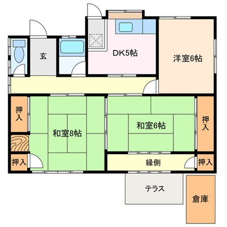 楠駅 徒歩7分 1階の物件間取画像